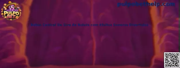 Botón central de giro de ruleta con efectos sonoros divertidos